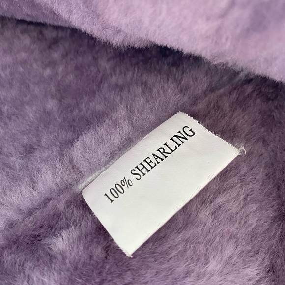 Dominic Bellissimo Lilac Shearling Coat PREOWNED size -S - Picture 9 of 9